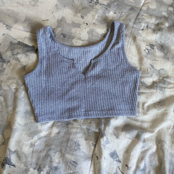 Rib-knit notched drawstring lounge set - Picture 3 of 4